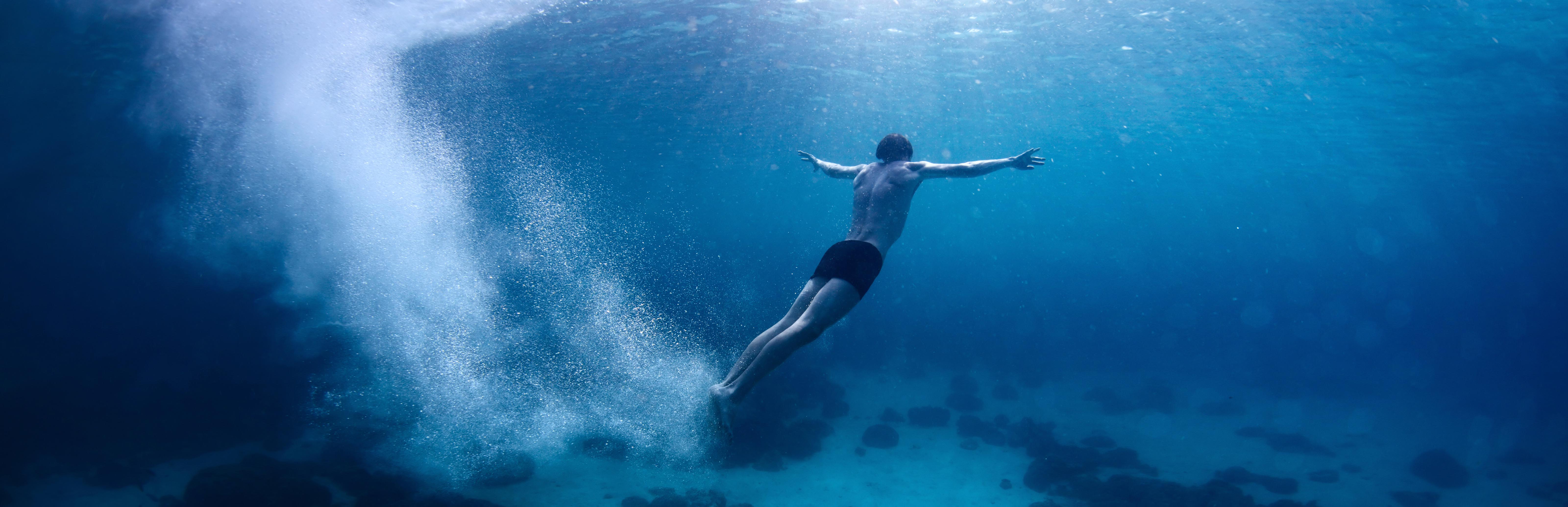 Swimmer underwater